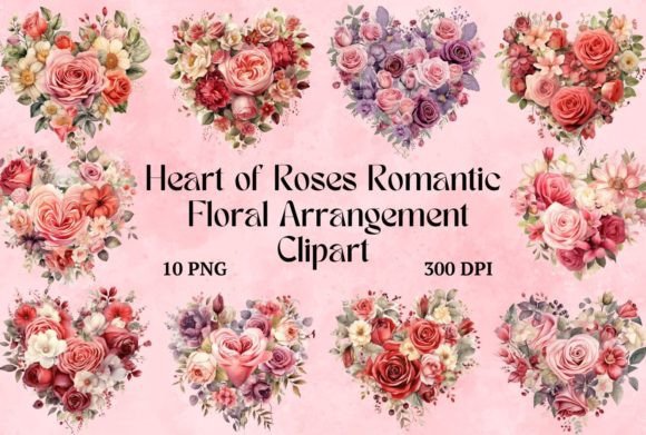 Download Heart Roses Romantic Floral Arrangement - Premium Resources