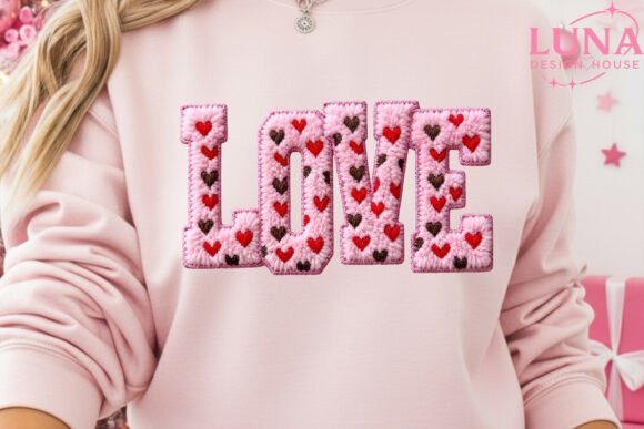 Download Retro Faux Yarn Valentine Love Png - Valentine love png Collection