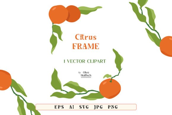 Download Orange Citrus Fruit Vector Border Frame - Premium Resources
