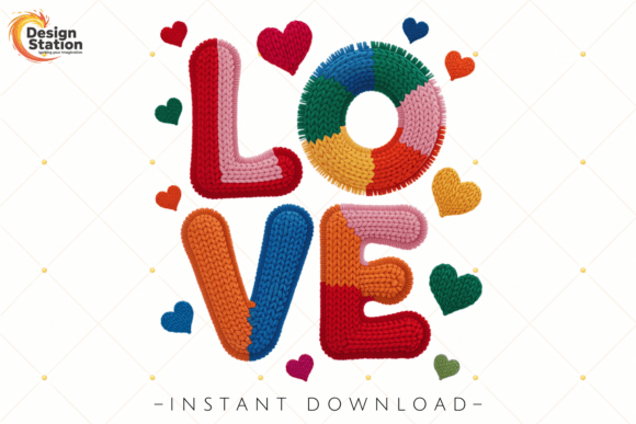 Download Colorful Yarn Text Valentine LOVE PNG - Valentine love png Collection