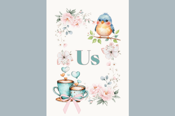Download Romantic Floral Coffee Card - Romantic floral Collection